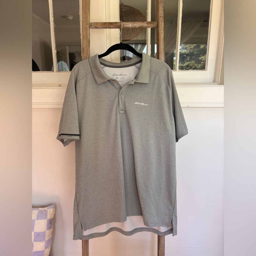 Eddie Bauer Light Gray Men's Polo Shirt